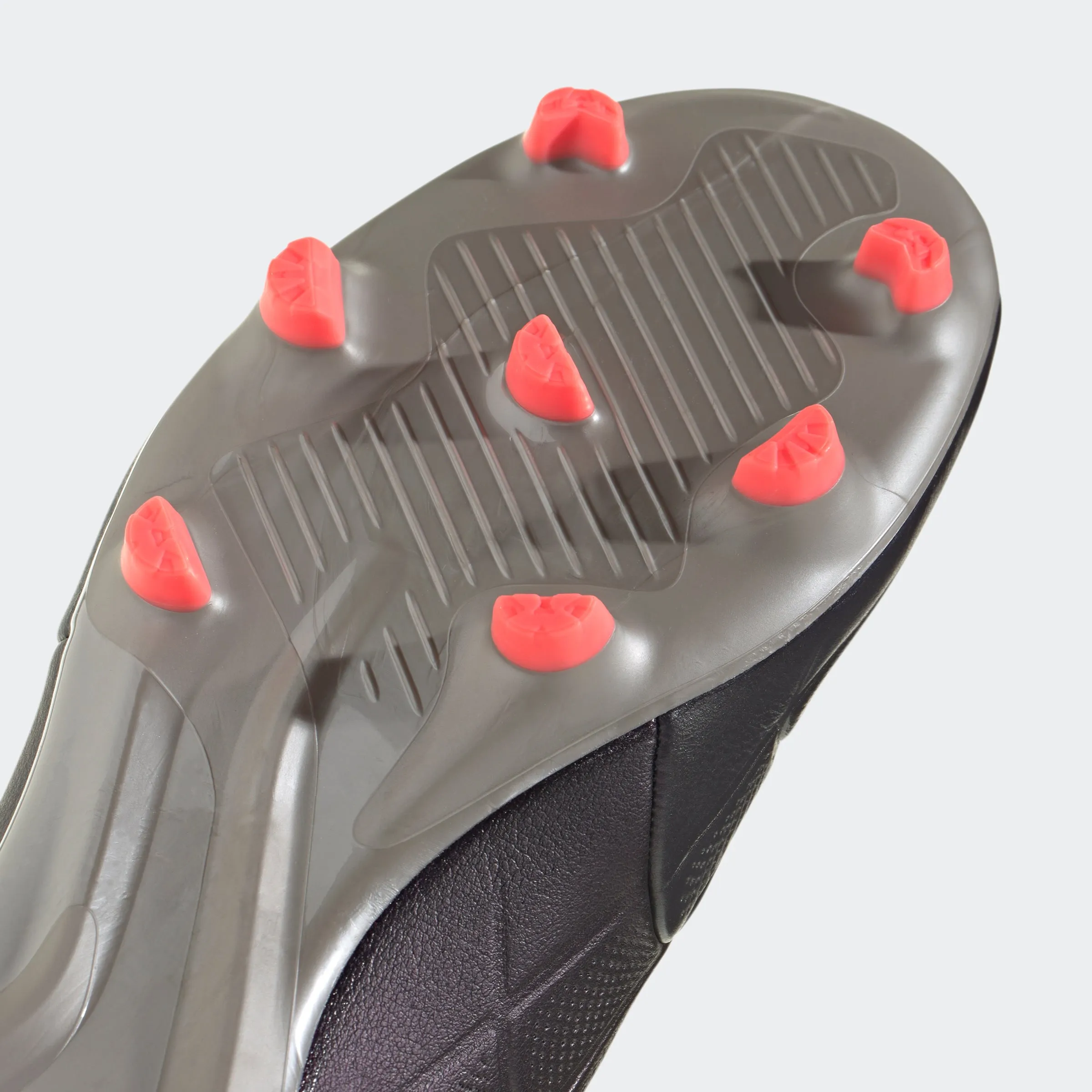 adidas Copa Pure 2 League Firm Ground Soccer Cleats | Aurora Black-Platinum Metallic-Turbo | Men's