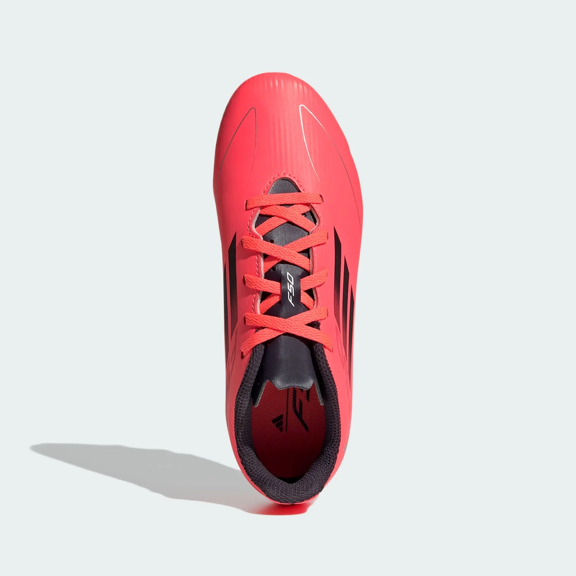 adidas F50 CLUB Flexible Ground Cleats | Turbo-Aurora Black-Platinum Metallic | Kid's Unisex