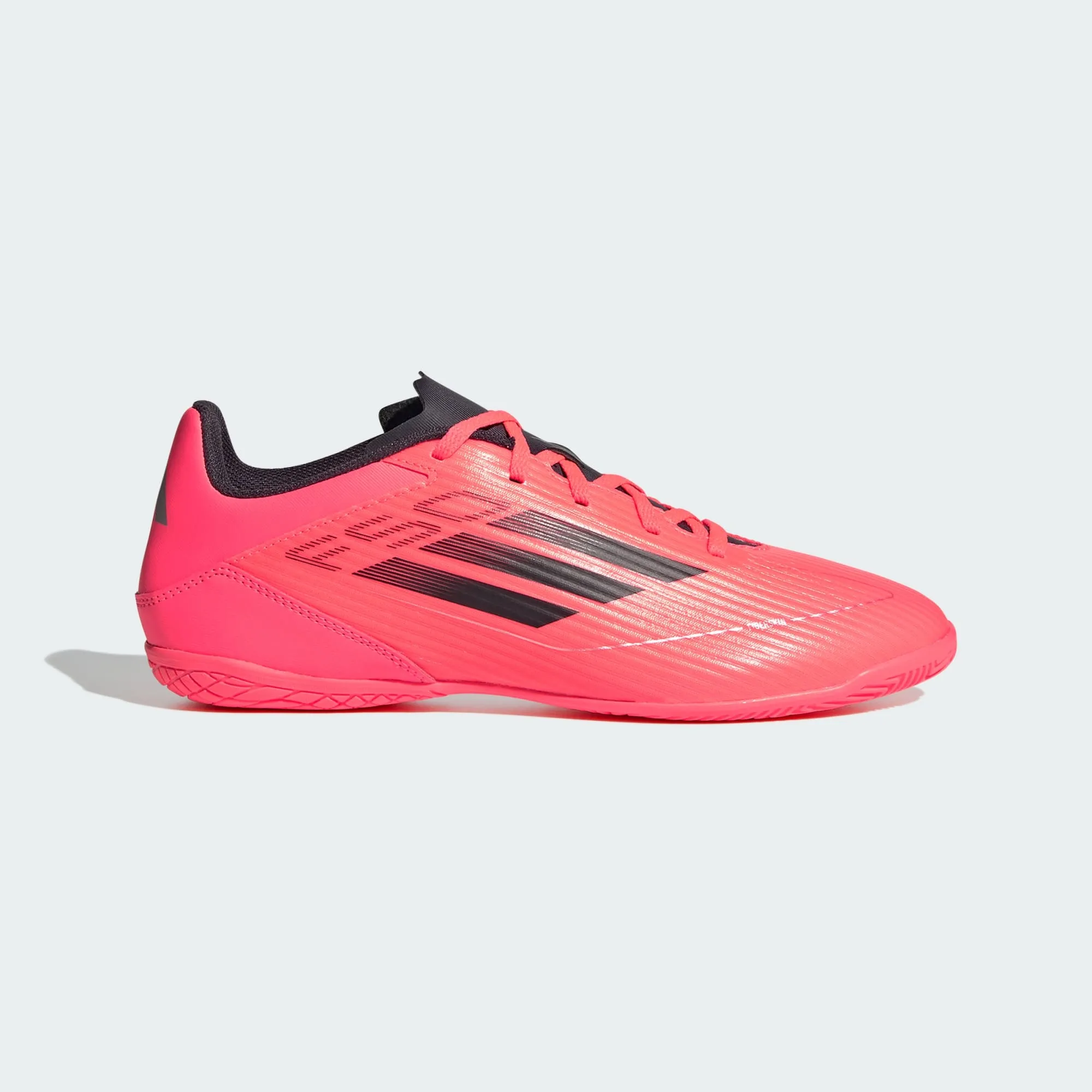 adidas F50 Club Indoor Soccer Shoes | Turbo-Aurora Black-Platinum Metallic | Men's