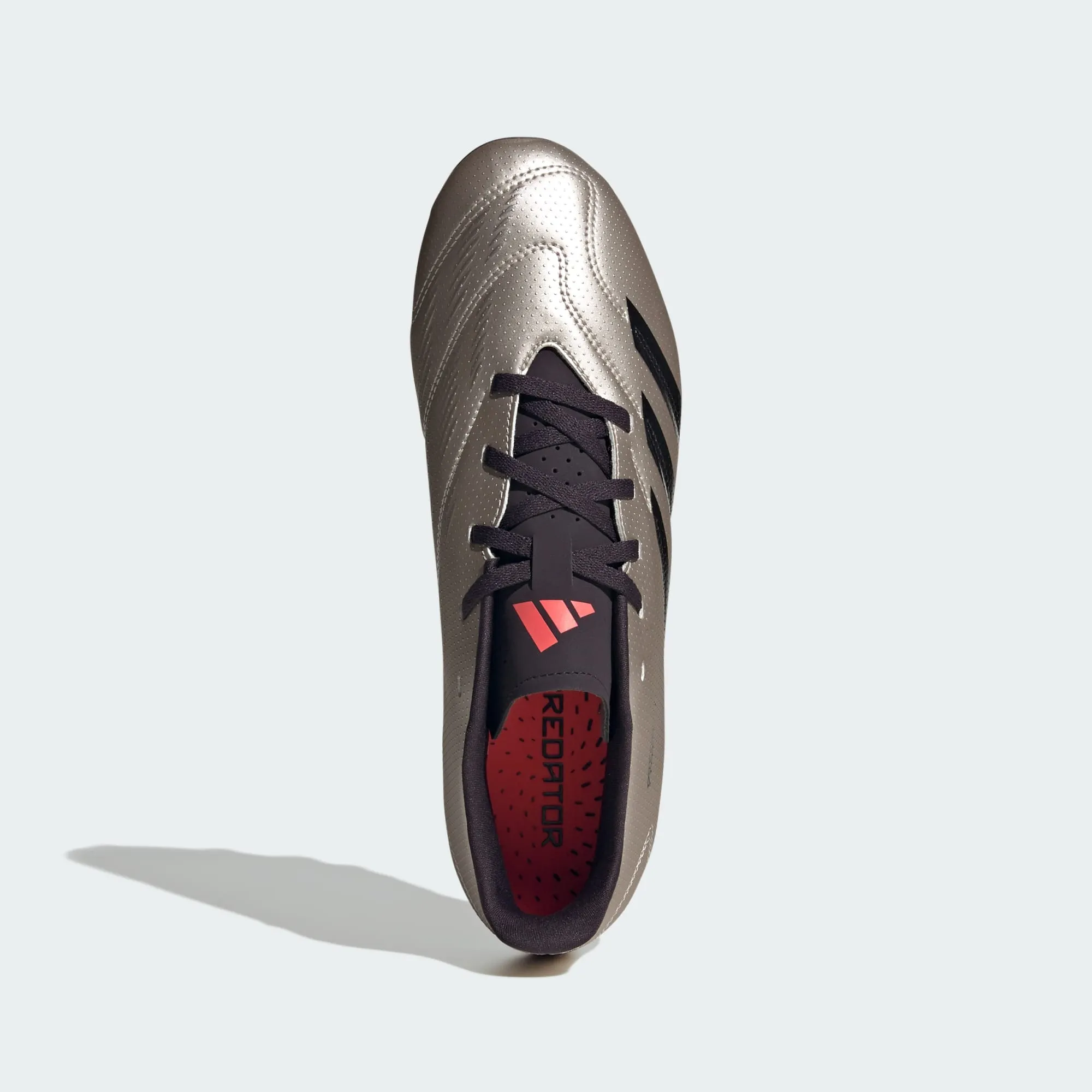 adidas Predator Club Multi-Ground Soccer Cleats | Platinum Metallic-Core Black-Turbo | Men's