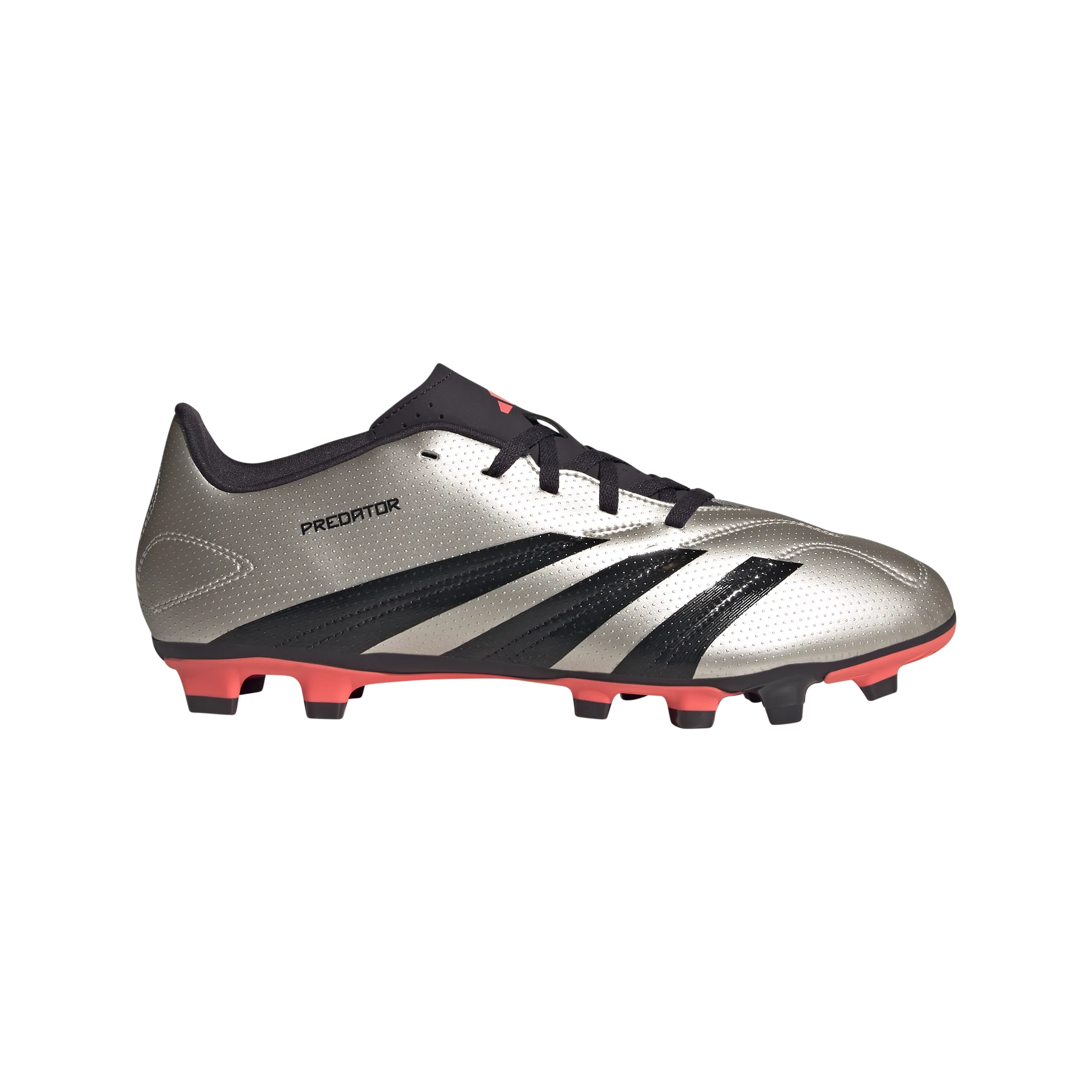 adidas Predator Club Multi-Ground Soccer Cleats | Platinum Metallic-Core Black-Turbo | Men's