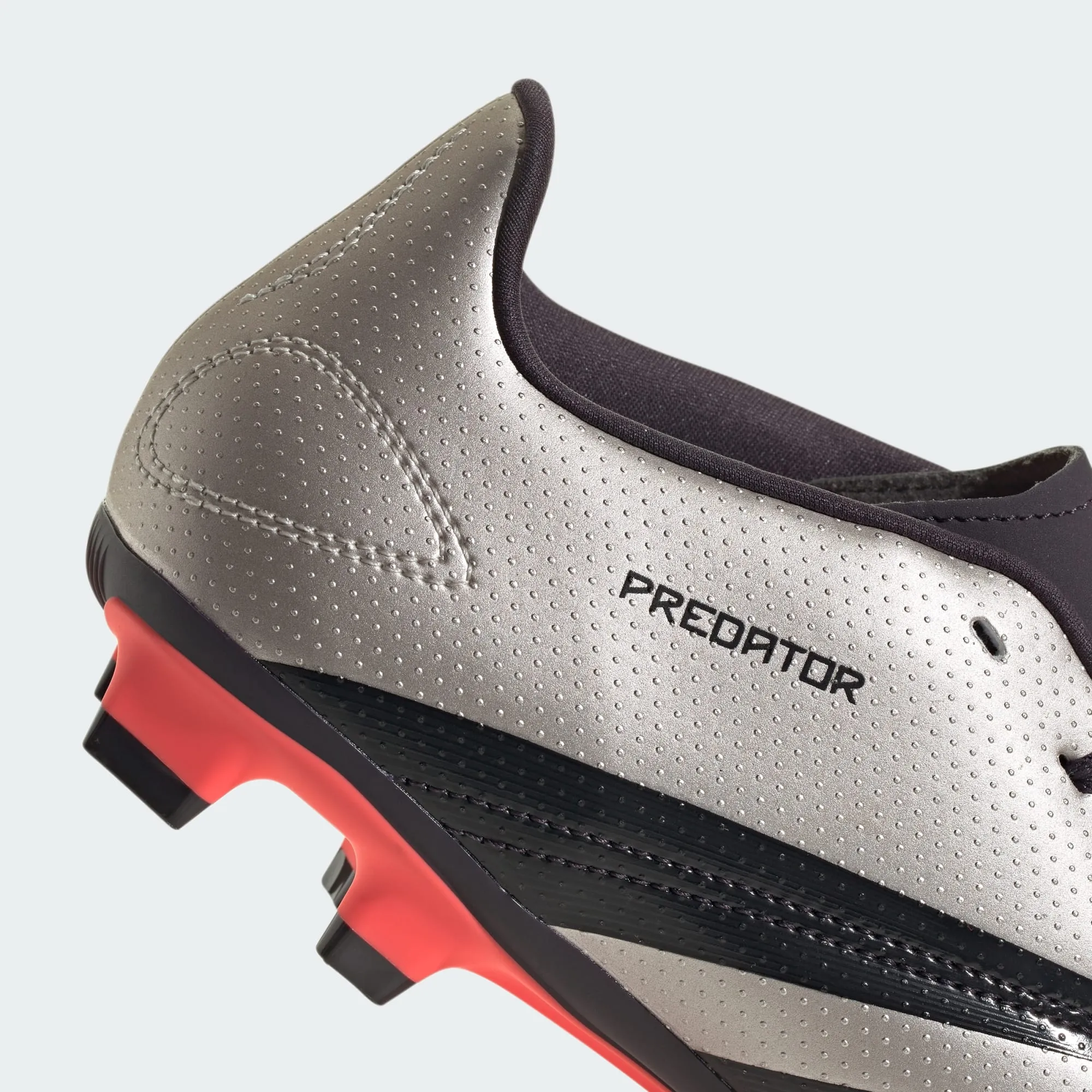 adidas Predator Club Multi-Ground Soccer Cleats | Platinum Metallic-Core Black-Turbo | Men's