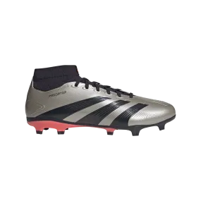 adidas Predator League Sock Firm Ground Soccer Shoes | Platinum Metallic-Aurora Black-Turbo | Men's