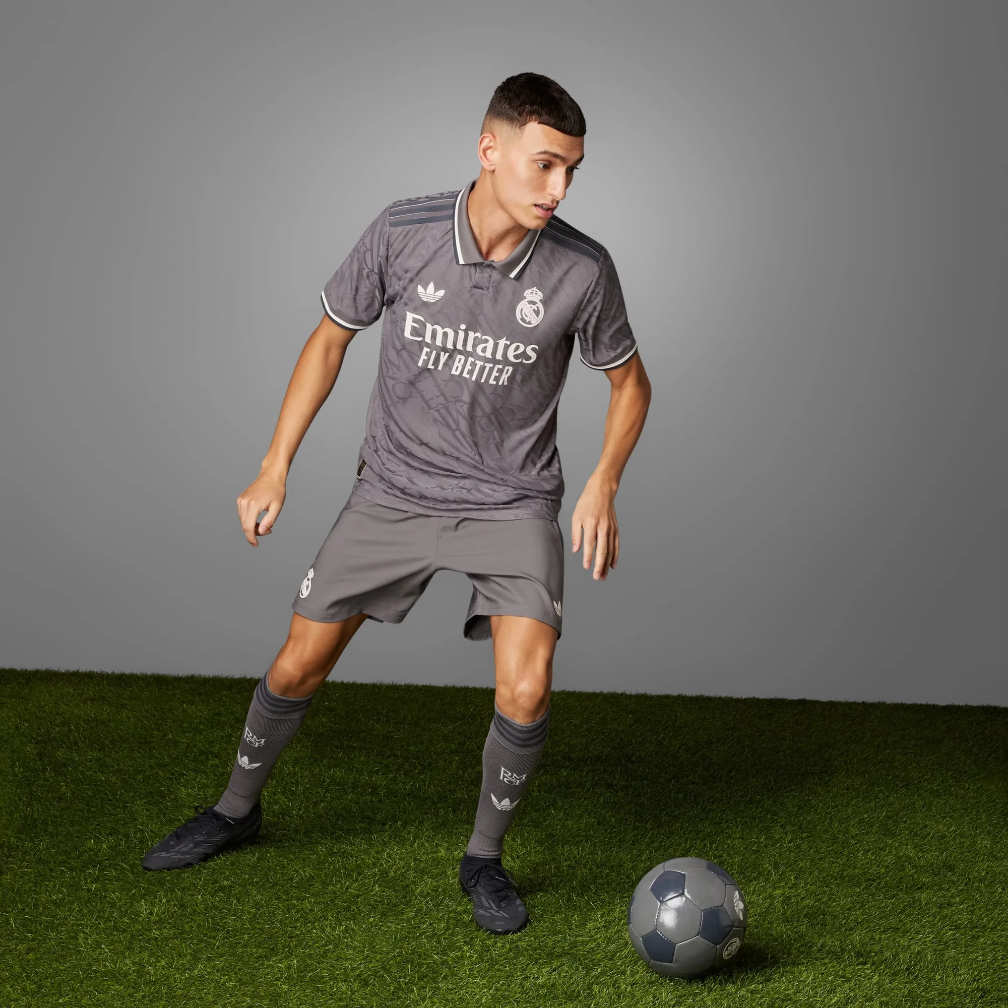 adidas Real Madrid 24/25 Authentic Third Jersey | Gray-Charcoal | Men's