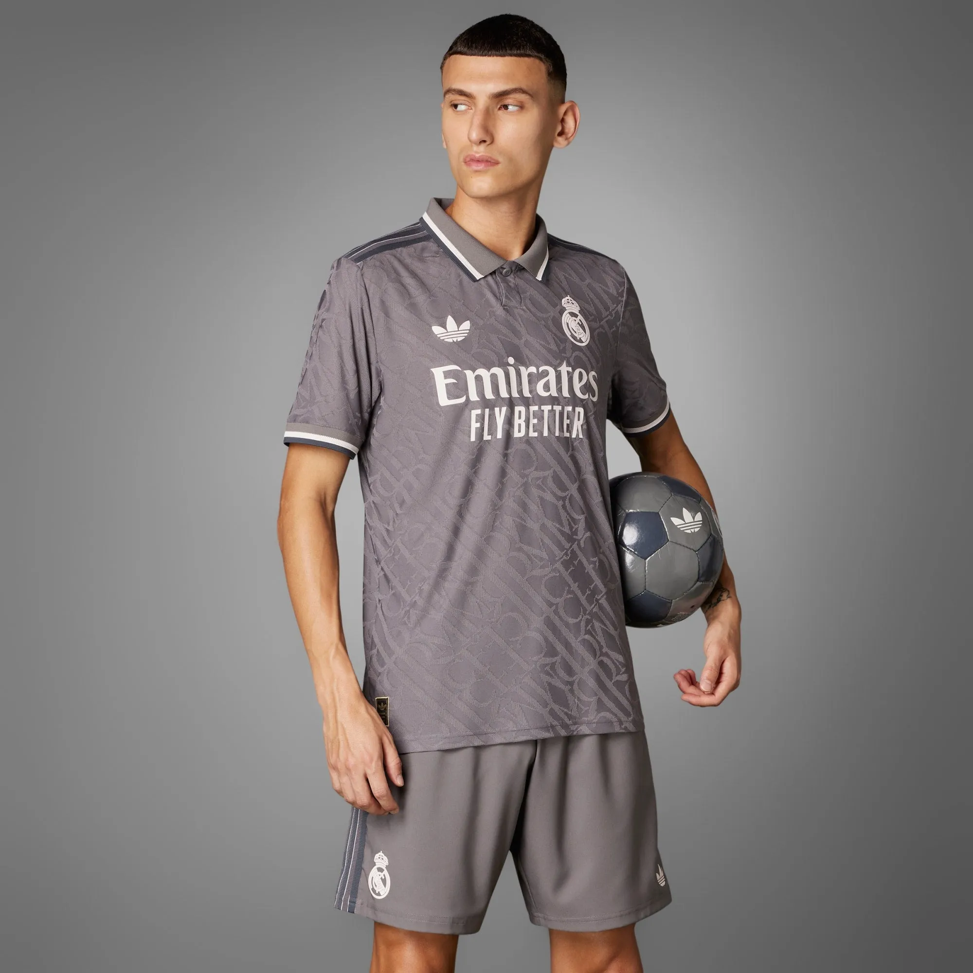 adidas Real Madrid 24/25 Authentic Third Jersey | Gray-Charcoal | Men's
