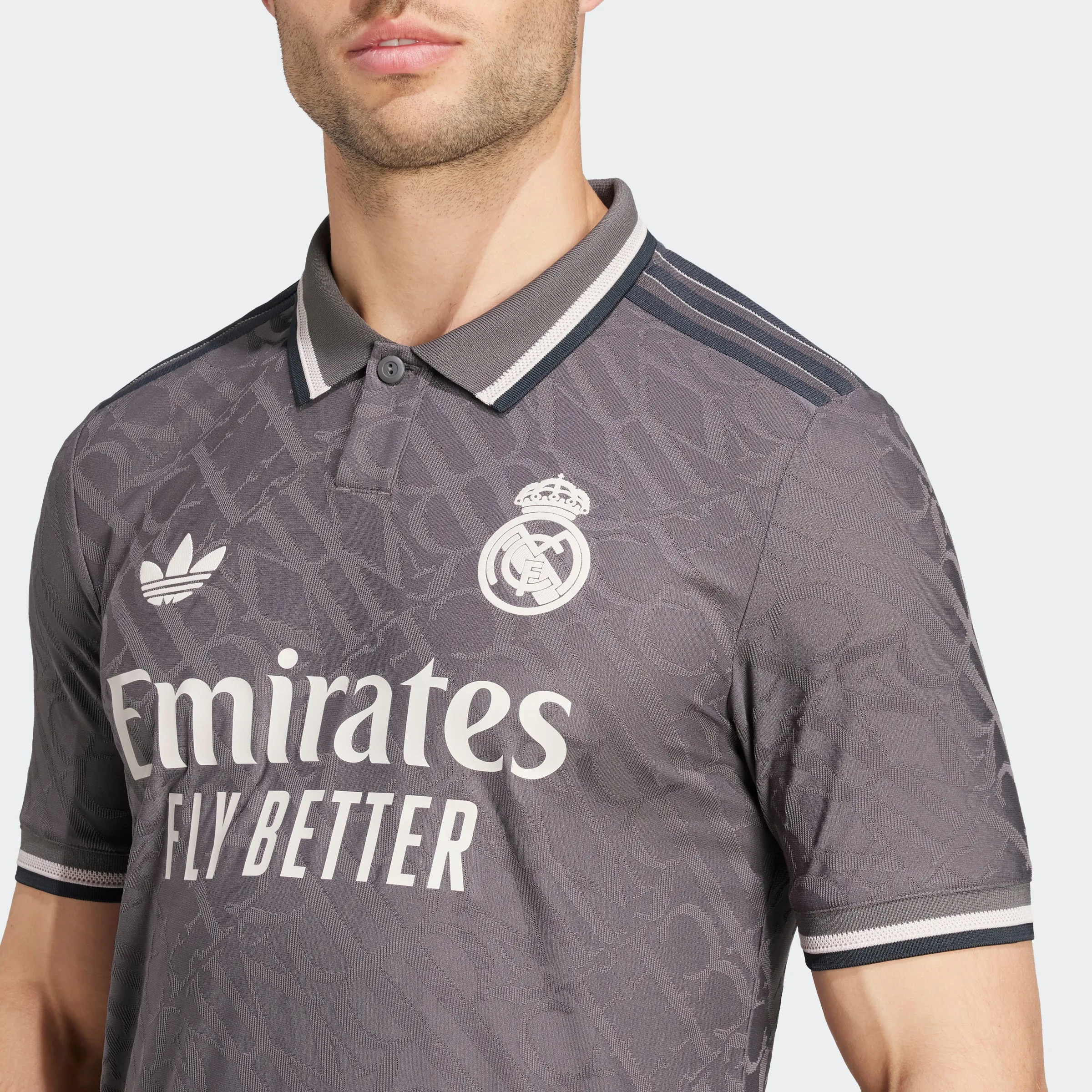 adidas Real Madrid 24/25 Authentic Third Jersey | Gray-Charcoal | Men's