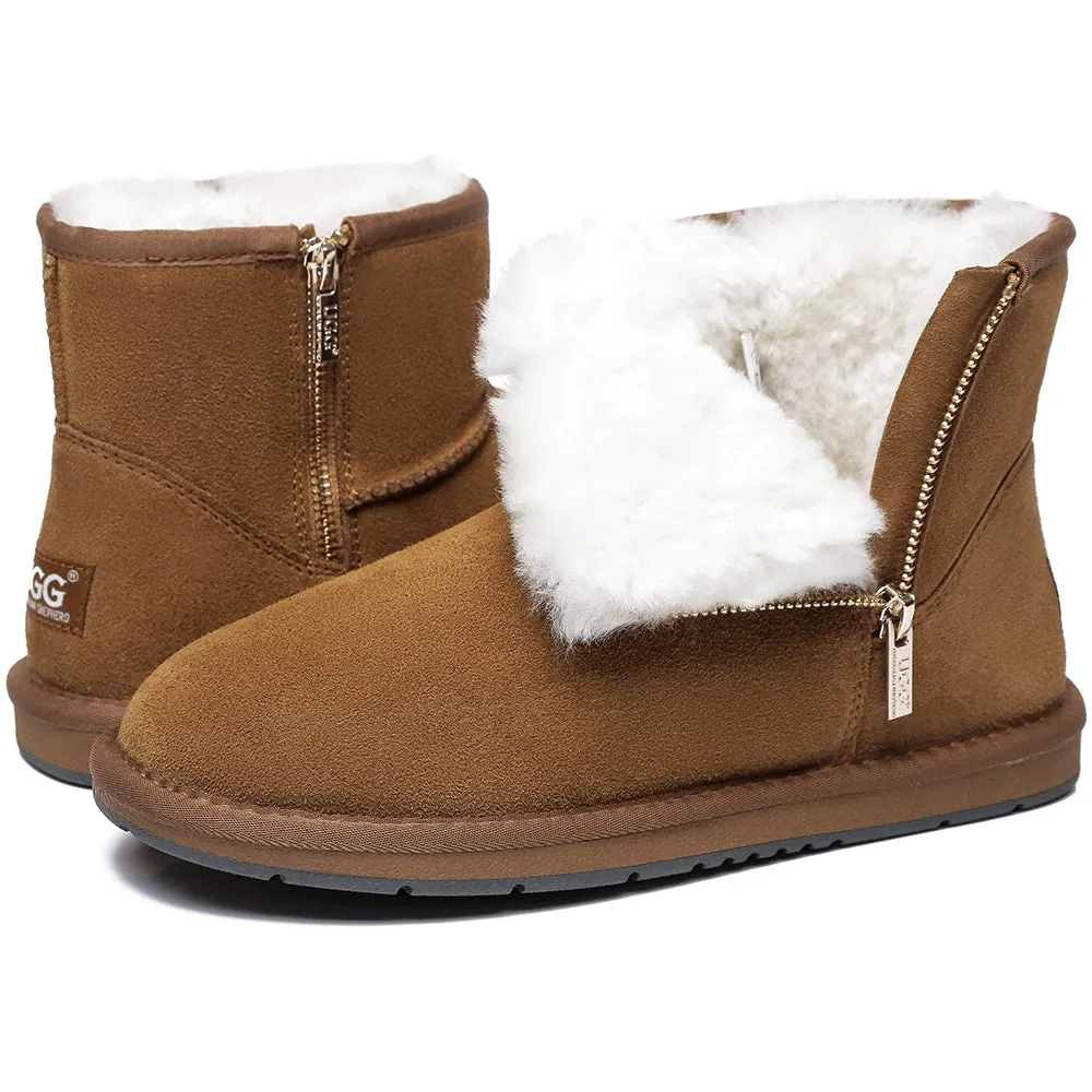 Australian Shepherd® Mini Ugg Boots with Side Zipper