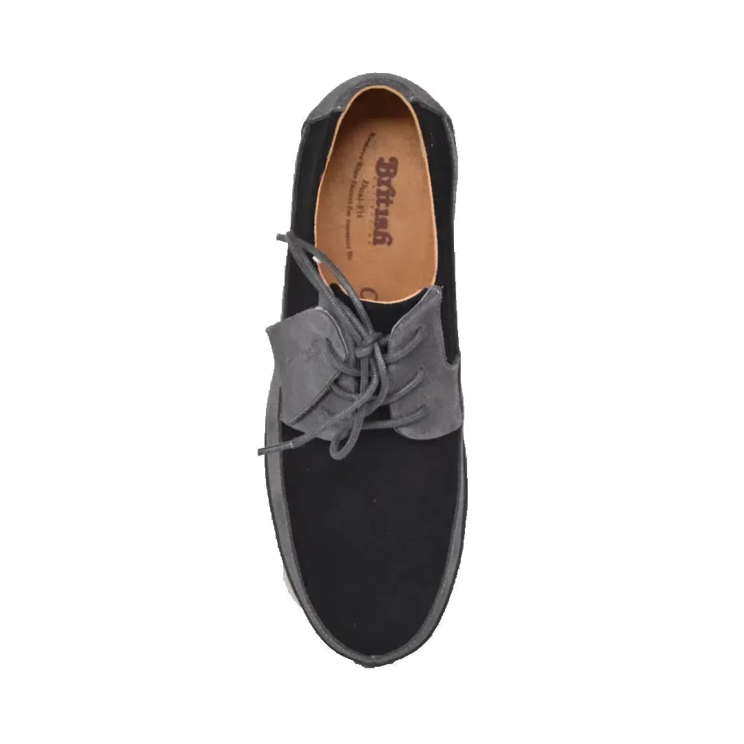British Walkers Westminster Vintage Bally Style Men's Leather and Suede Low Top Sneakers