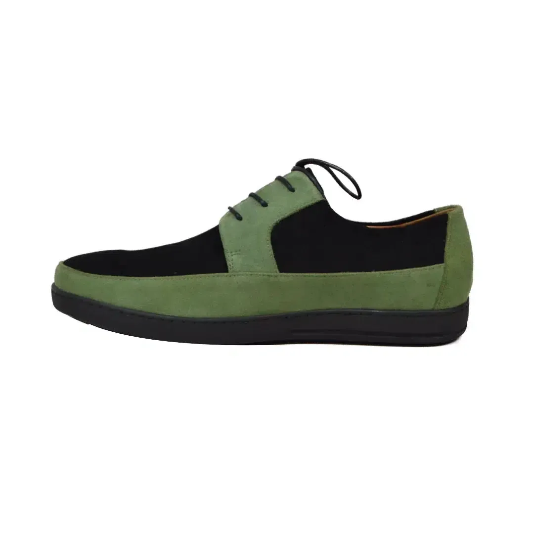 British Walkers Westminster Vintage Bally Style Men's Leather and Suede Low Top Sneakers