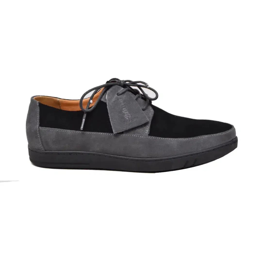 British Walkers Westminster Vintage Bally Style Men's Leather and Suede Low Top Sneakers