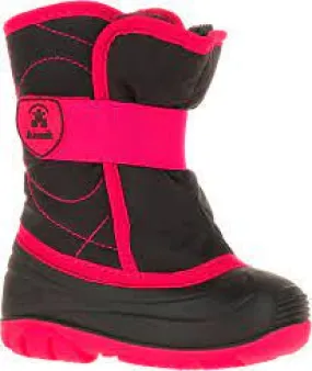 Kamik Snowbug Black and Rose Red Toddler Winter Boots