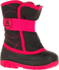 Kamik Snowbug Black and Rose Red Toddler Winter Boots