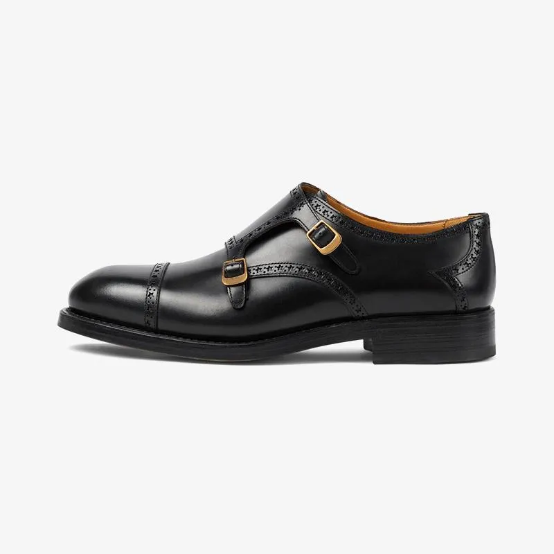 Leather Loafers with Gold Hardware