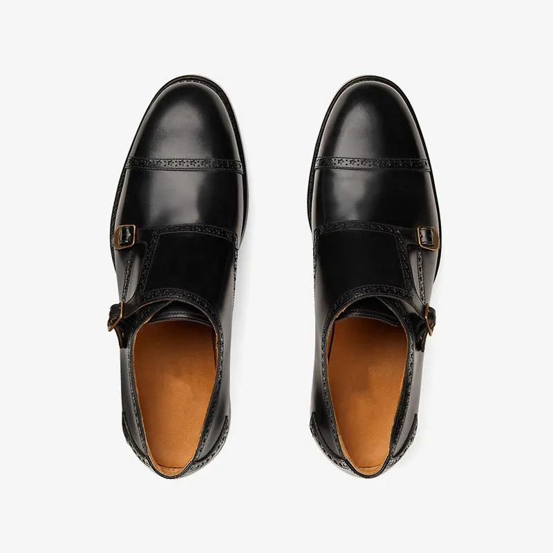 Leather Loafers with Gold Hardware