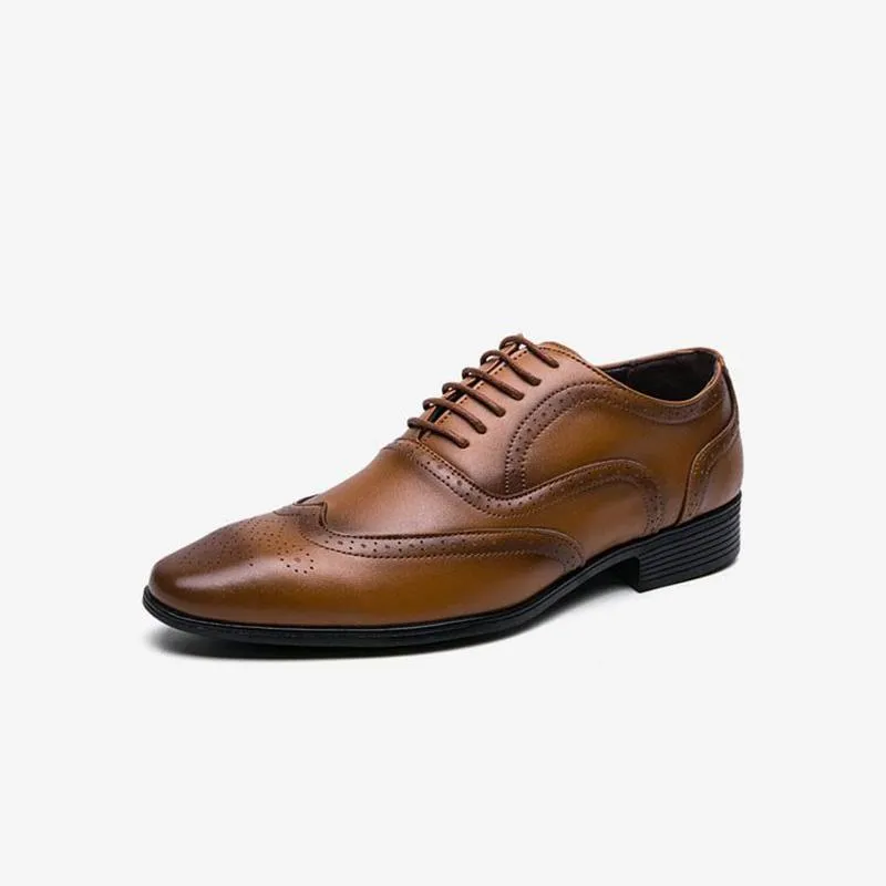 Leather Oxfords Breathable Shoes Pointy Toe
