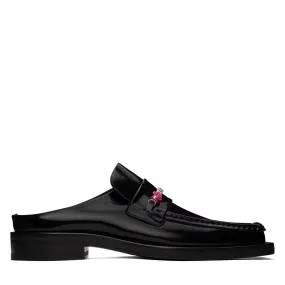 Martine Rose Black Beaded Square Toe Loafers