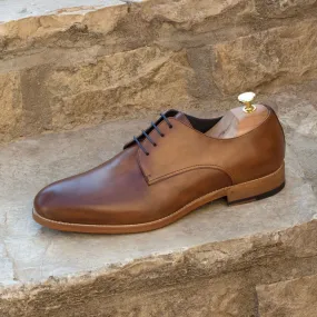 Men's Derby Leather Shoes Wide Plus Size Brown 2717