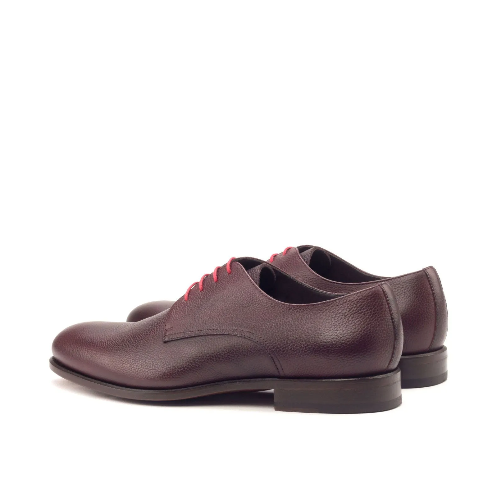 Men's Derby Leather Shoes Wide Plus Size Burgundy 2950