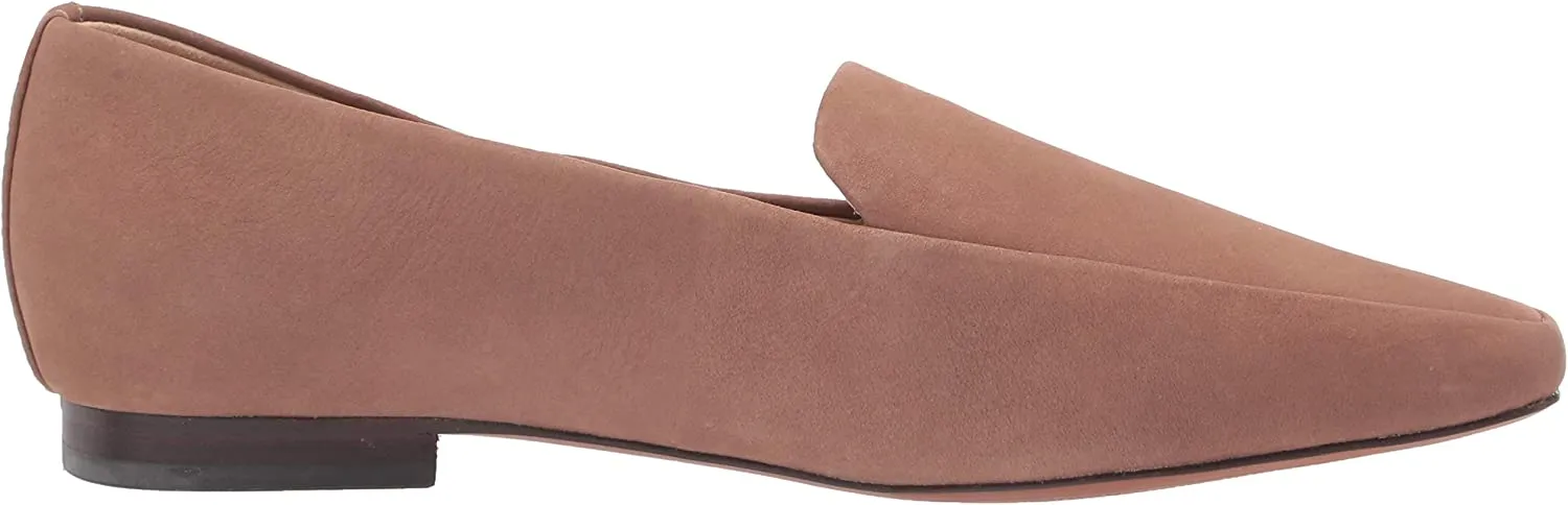 Sam Edelman Emelie Praline Suede Slip On Squared Toe Leather Dress Loafers