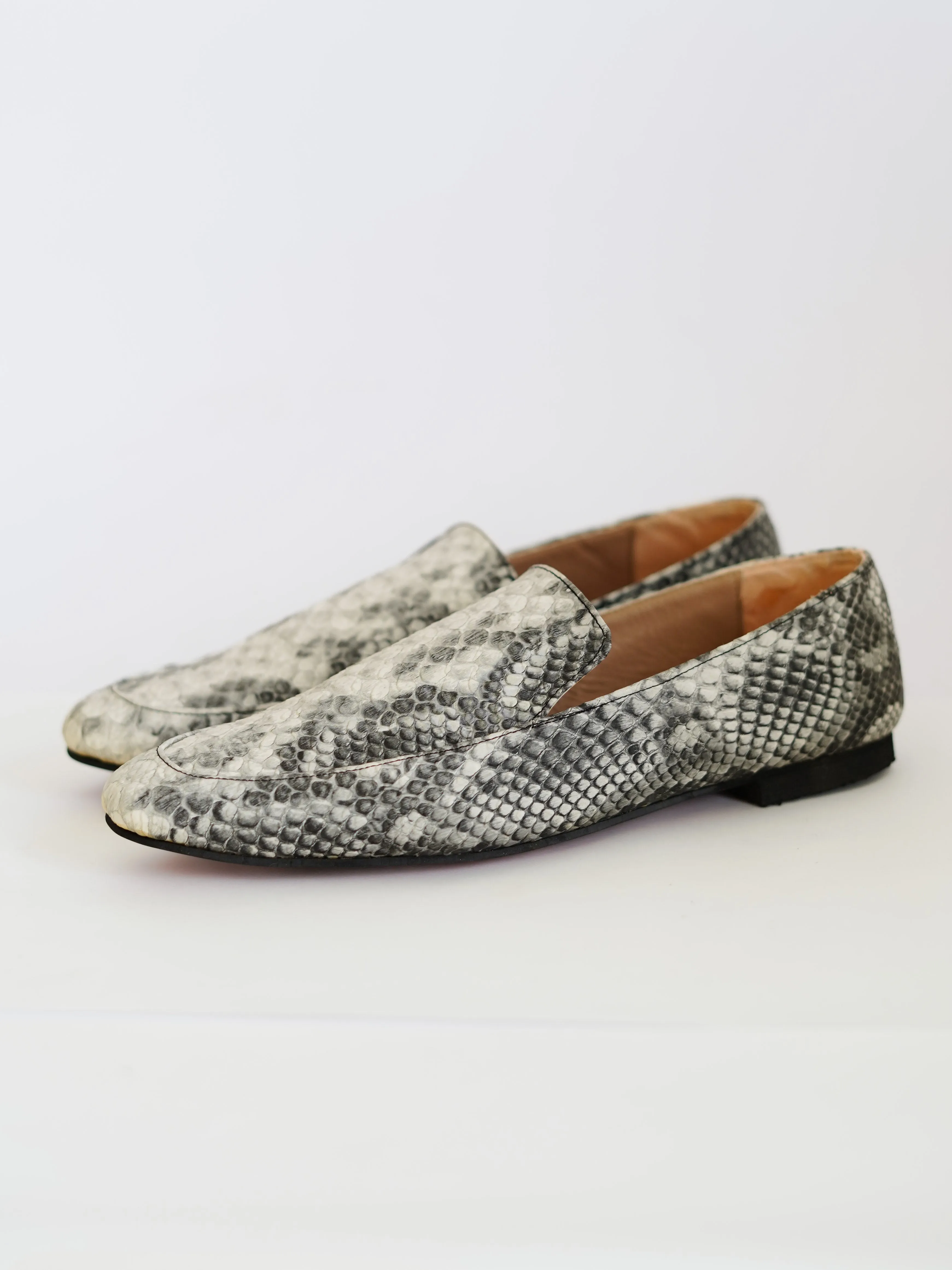 Snake Power Square Toe Loafers