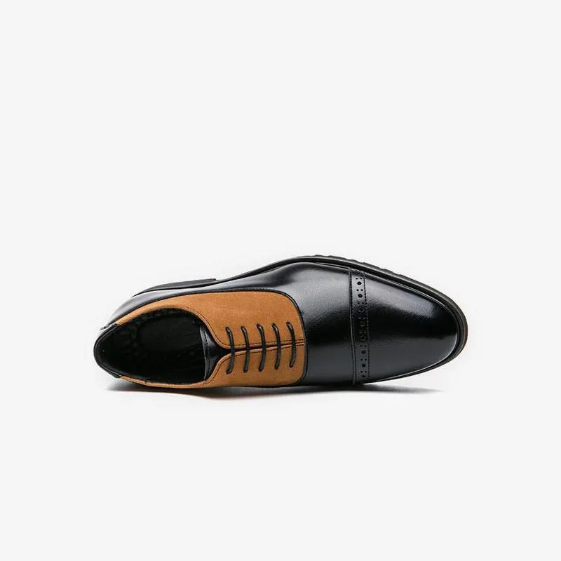 Suede Lace Up Leather Low Top Shoes Oxford