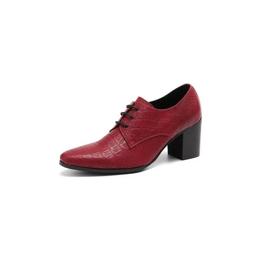 Veltique Elegant Croctex Lace-Up Derbys