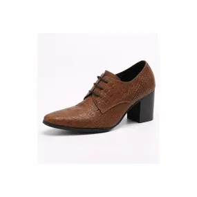 Veltique Elegant Croctex Lace-Up Derbys
