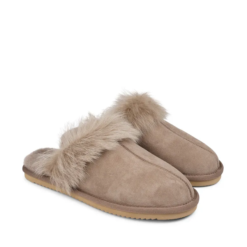 Vig - Shearling Slippers with Toscana Fur Detailing