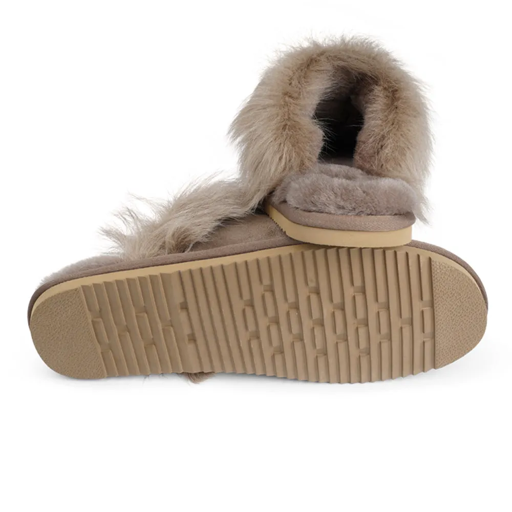 Vig - Shearling Slippers with Toscana Fur Detailing
