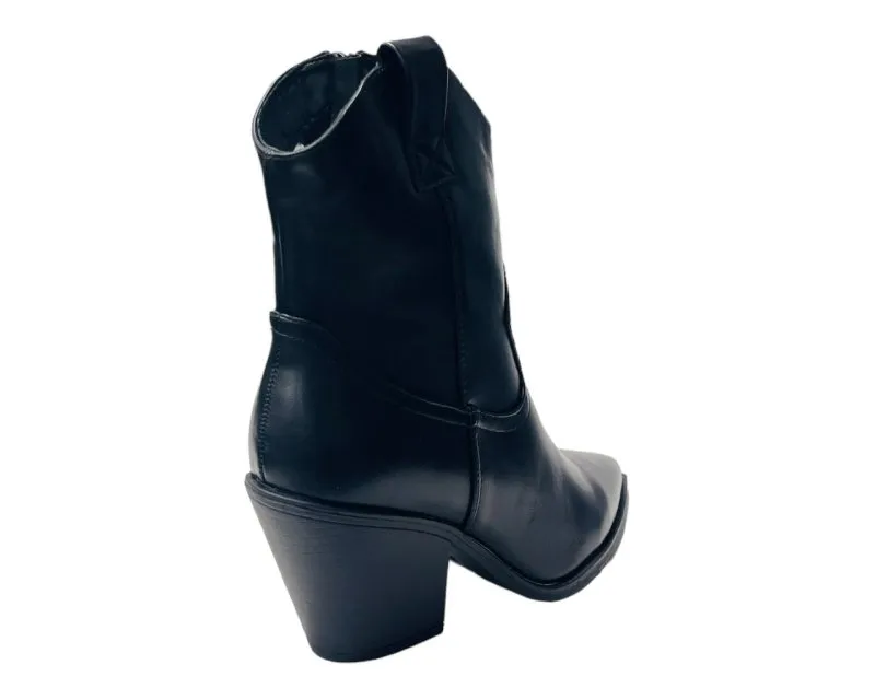 Western Cowboy Zip Ankle Boots