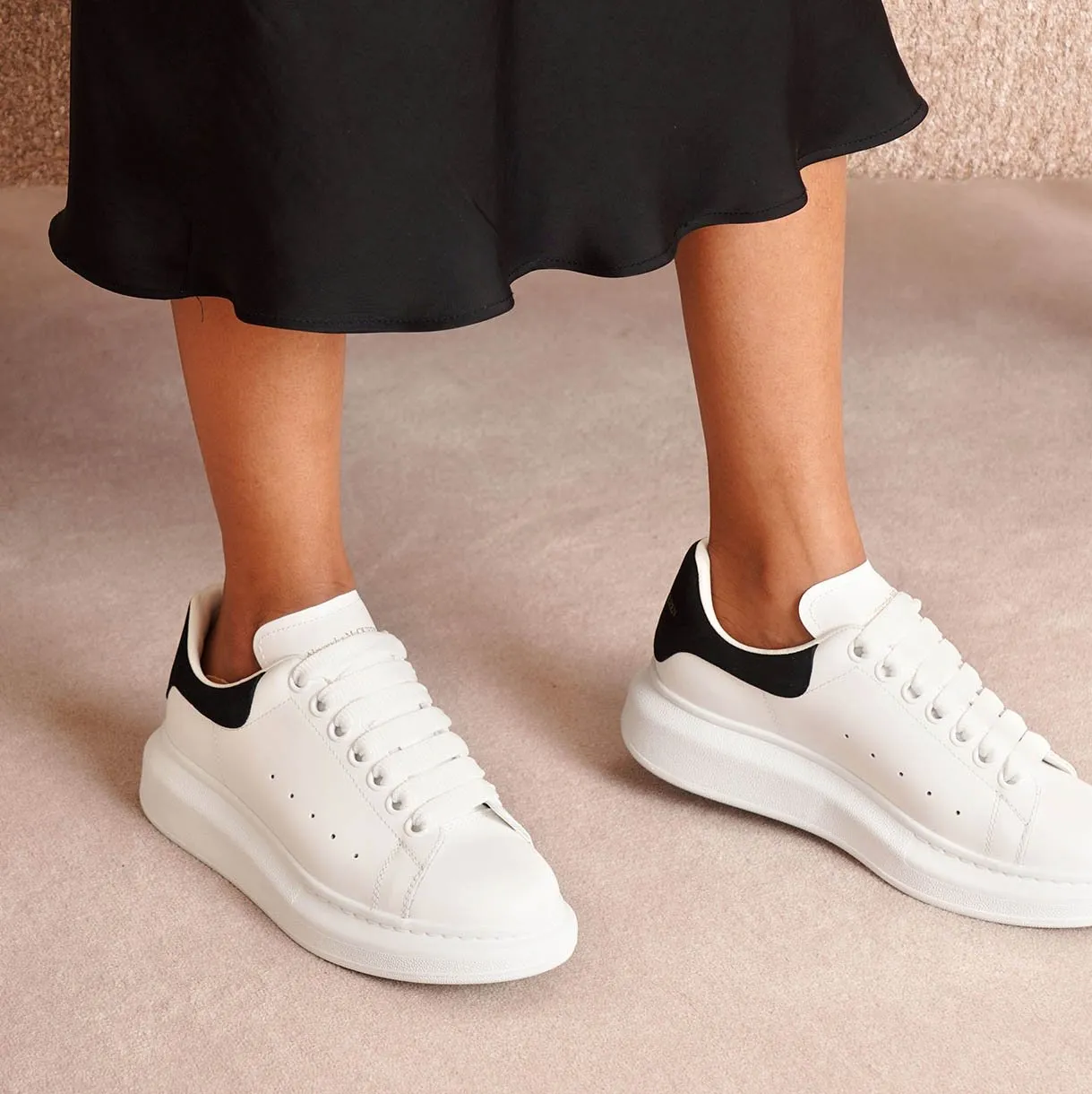 White and black classic sneakers