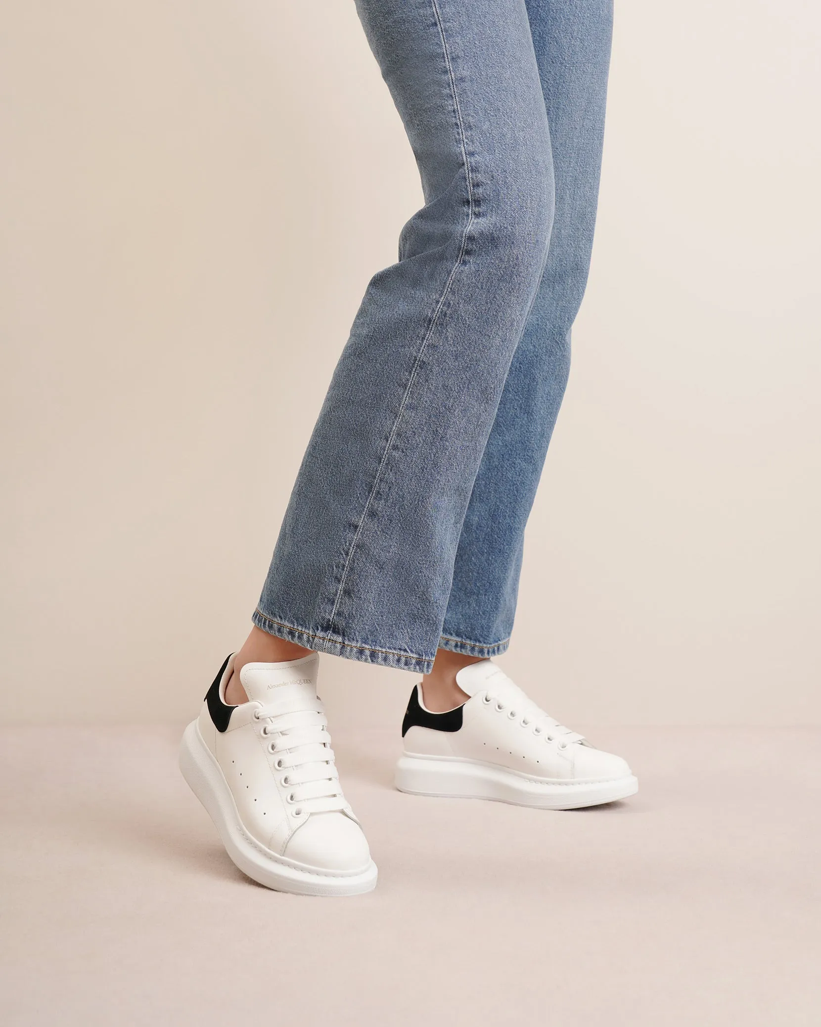 White and black classic sneakers