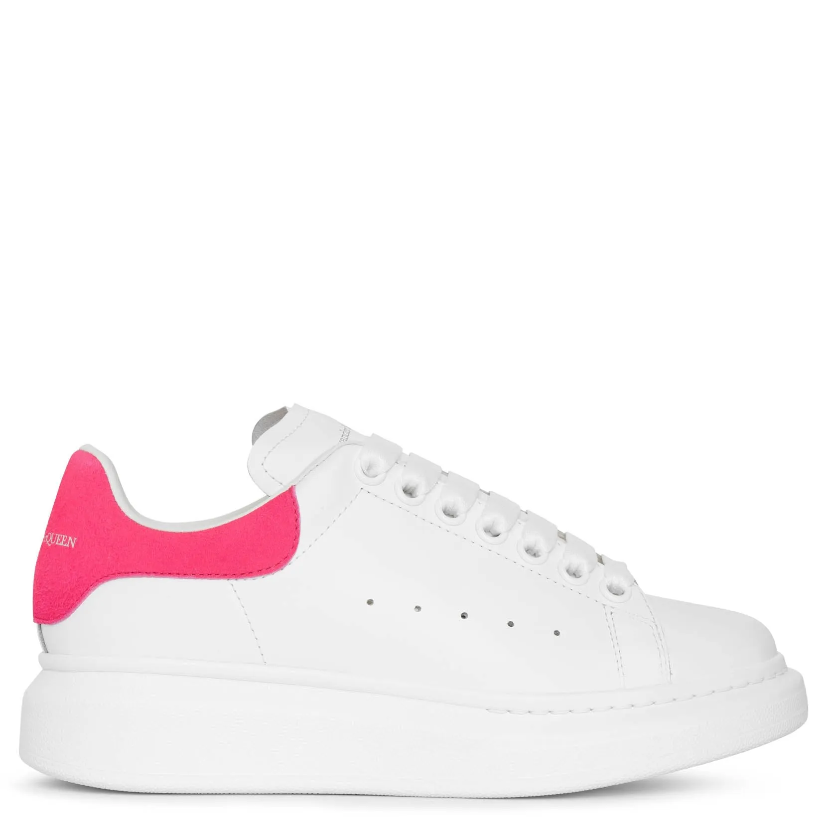 White and peony pink classic sneakers