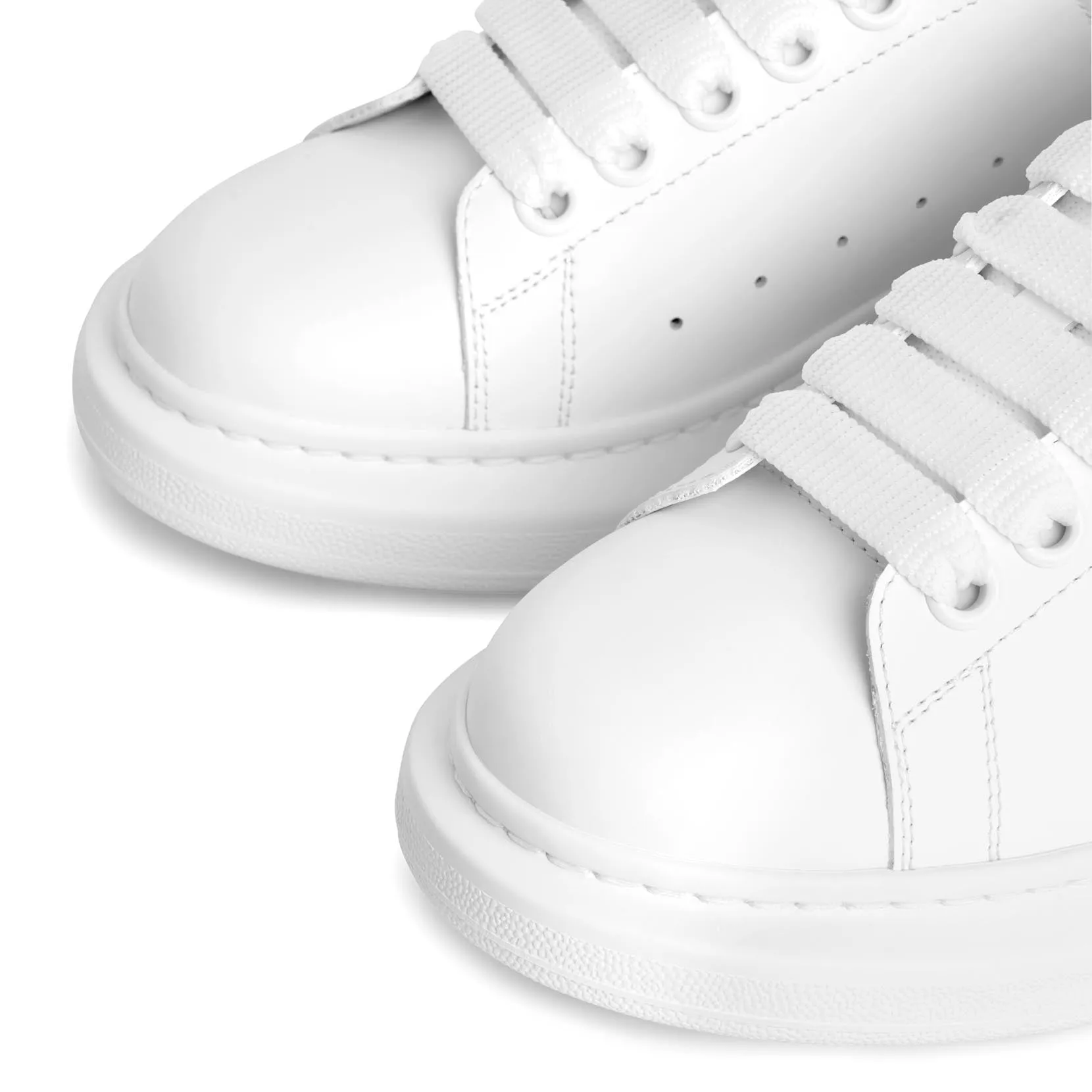 White and yellow printed suede classic sneakers